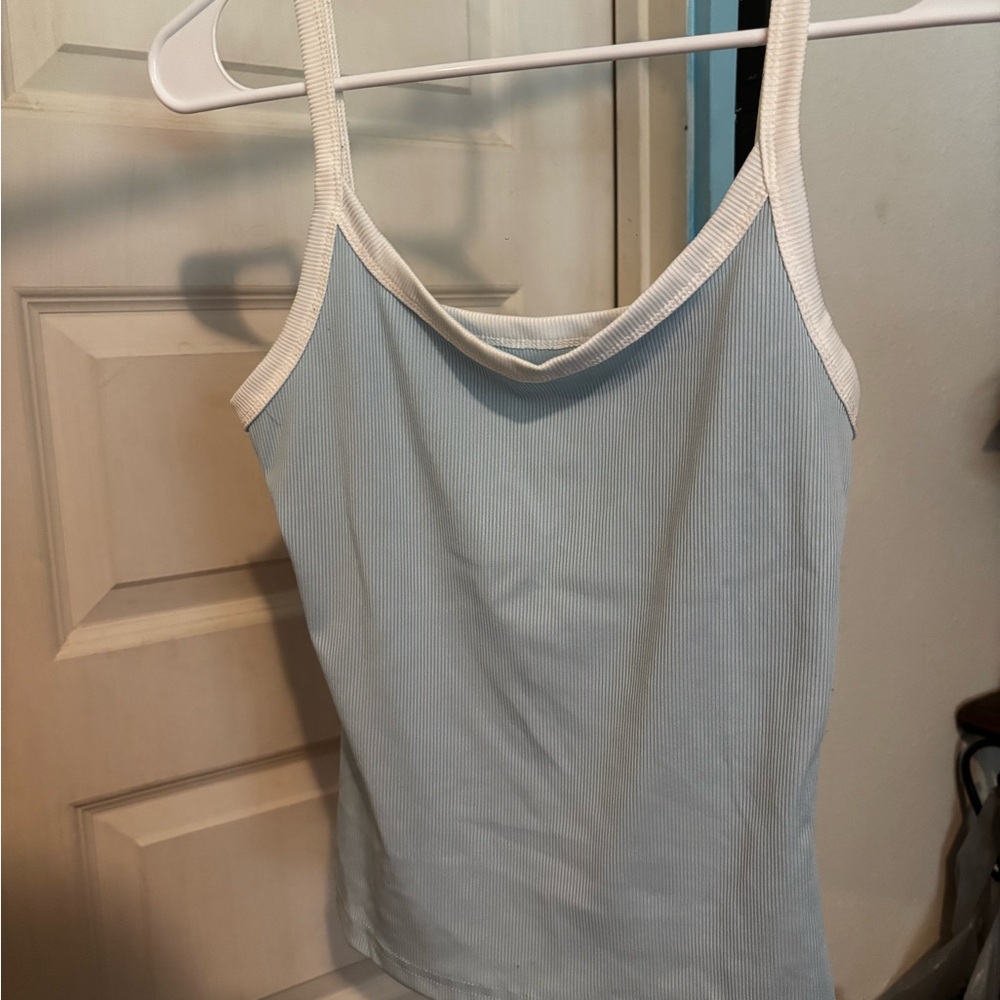 SHEIN Blue Fitted Camisole Muscle Tee
